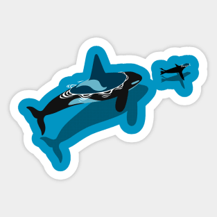 killer whale hunt Sticker